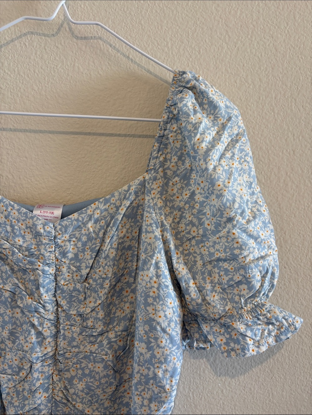 Blue Dress with white and orange flowers 💐 - Picture 4 of 6